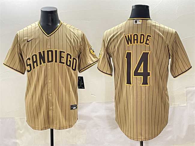 Men's San Diego Padres #14 Tyler Wade Tan Cool Base Stitched Baseball Jersey,We sell and wholesale Men's San Diego Padres #14 Tyler Wade Tan Cool Base Stitched Baseball Jersey on line form chian!