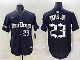 Men's San Diego Padres #23 Fernando Tatis Jr. Black Gothic Edition Vapor Limited Stitched Baseball Jersey,baseball caps,new era cap wholesale,wholesale hats