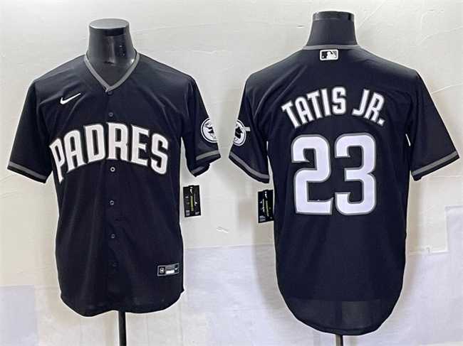 Men's San Diego Padres #23 Fernando Tatis Jr. Black Stitched Baseball Jersey,We sell and wholesale Men's San Diego Padres #23 Fernando Tatis Jr. Black Stitched Baseball Jersey on line form chian!