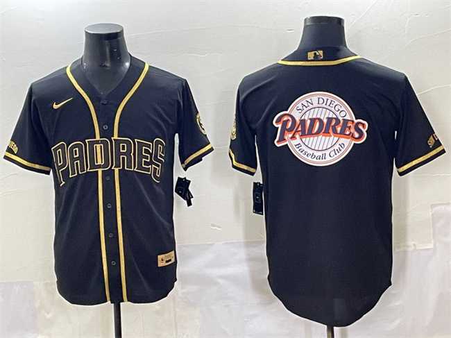 Men's San Diego Padres Team Big Logo Black Gold Stitched Baseball Jerseys,We sell and wholesale Men's San Diego Padres Team Big Logo Black Gold Stitched Baseball Jerseys on line form chian!