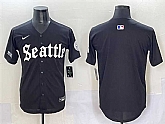 Men's Seattle Mariners Blank Black 'Deep Sea Gothic Edition' Vapor Premier Limited Stitched Baseball Jersey,baseball caps,new era cap wholesale,wholesale hats