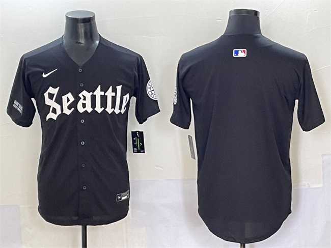 Men's Seattle Mariners Blank Black 'Deep Sea Gothic Edition' Vapor Premier Limited Stitched Baseball Jersey,We sell and wholesale Men's Seattle Mariners Blank Black 'Deep Sea Gothic Edition' Vapor Premier Limited Stitched Baseball Jersey on line form chian!