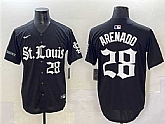 Men's St. Louis Cardinals #28 Nolan Arenado Black 'Gothic Legacy Edition' Vapor Premier Limited Stitched Baseball Jersey,baseball caps,new era cap wholesale,wholesale hats