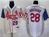 Men's St. Louis Cardinals #28 Nolan Arenado White Independence Day Vapor Premier Limited Stitched Baseball Jersey,baseball caps,new era cap wholesale,wholesale hats