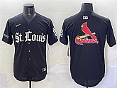 Men's St. Louis Cardinals Team Big Logo Black 'Gothic Legacy Edition' Vapor Premier Limited Stitched Baseball Jersey,baseball caps,new era cap wholesale,wholesale hats