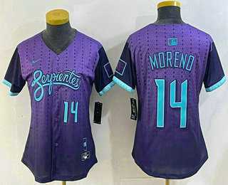 Women's Arizona Diamondbacks #14 Gabriel Moreno Number Purple 2025 City Connect Limited Jersey,We sell and wholesale Women's Arizona Diamondbacks #14 Gabriel Moreno Number Purple 2025 City Connect Limited Jersey on line form chian!