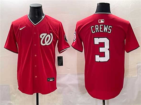Men's Washington Nationals #3 Dylan Crews Red Limited Stitched Baseball Jersey,We sell and wholesale Men's Washington Nationals #3 Dylan Crews Red Limited Stitched Baseball Jersey on line form chian!