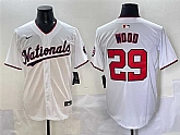Men's Washington Nationals #29 James Wood White Home Limited Stitched Baseball Jersey,baseball caps,new era cap wholesale,wholesale hats