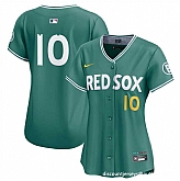 Women's Boston Red Sox #10 Trevor Story Green 2025 City Connect Limited Stitched Baseball Jersey(Run Small) Dzhi,baseball caps,new era cap wholesale,wholesale hats