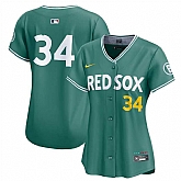Women's Boston Red Sox #34 David Ortiz Green 2025 City Connect Limited Stitched Baseball Jersey(Run Small) Dzhi,baseball caps,new era cap wholesale,wholesale hats