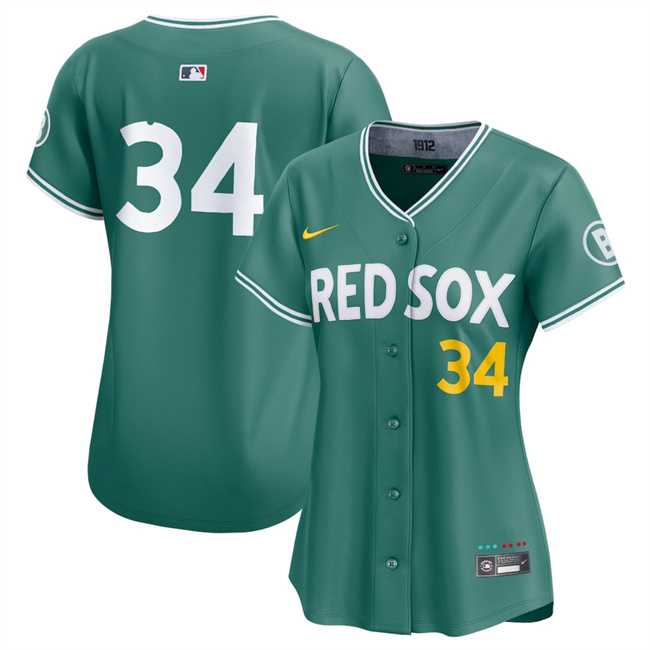 Women's Boston Red Sox #34 David Ortiz Green 2025 City Connect Limited Stitched Baseball Jersey(Run Small) Dzhi,We sell and wholesale Women's Boston Red Sox #34 David Ortiz Green 2025 City Connect Limited Stitched Baseball Jersey(Run Small) Dzhi on line form chian!