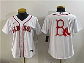 Women's Boston Red Sox Team Big Logo White Cool Base Stitched Jersey(Run Small),baseball caps,new era cap wholesale,wholesale hats