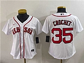 Women's Boston Red Sox #35 Garrett Crochet White Cool Base Stitched Baseball Jersey(Run Small),baseball caps,new era cap wholesale,wholesale hats