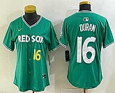 Women's Boston Red Sox #16 Jarren Duran Green 2025 City Connect Player Name Limited Jersey,baseball caps,new era cap wholesale,wholesale hats