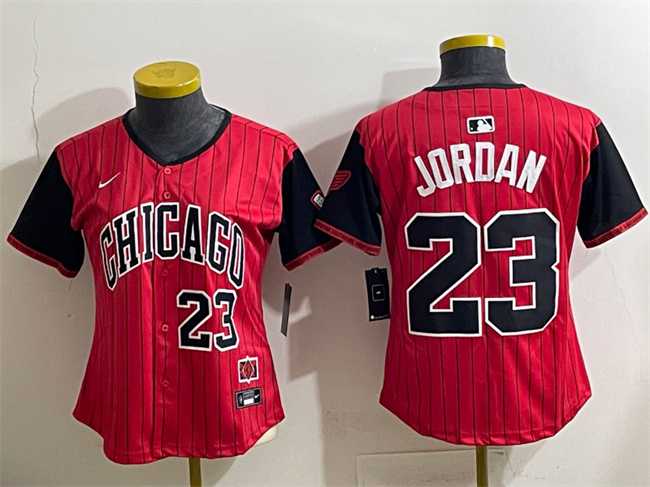 Women's Chicago White Sox #23 Michael Jordan Red Black 2025 City Connect Limited Stitched Baseball Jersey(Run Small),We sell and wholesale Women's Chicago White Sox #23 Michael Jordan Red Black 2025 City Connect Limited Stitched Baseball Jersey(Run Small) on line form chian!