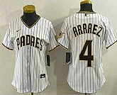 Women's San Diego Padres #4 Luis Arraez White Cool Base Stitched Jersey,baseball caps,new era cap wholesale,wholesale hats