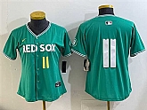 Youth Boston Red Sox #11 Rafael Devers Green 2025 City Connect Limited Stitched Baseball Jersey,baseball caps,new era cap wholesale,wholesale hats