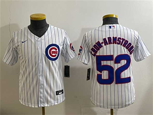 Youth Chicago Cubs #52 Pete Crow-Armstrong White Cool Base Stitched Baseball Jersey,We sell and wholesale Youth Chicago Cubs #52 Pete Crow-Armstrong White Cool Base Stitched Baseball Jersey on line form chian!