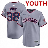 Youth Cleveland Guardians #38 Steven Kwan Gray 2025 Alternate Limited Stitched Baseball Jersey Dzhi,baseball caps,new era cap wholesale,wholesale hats