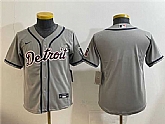 Youth Detroit Tigers Blank Gray Cool Base Stitched Baseball Jersey,baseball caps,new era cap wholesale,wholesale hats