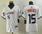 Youth Houston Astros #15 Isaac Paredes Number White 2025 City Connect Limited Stitched Jersey,baseball caps,new era cap wholesale,wholesale hats