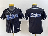 Youth Los Angeles Dodgers Team Big Logo Black Stitched Baseball Jerseys,baseball caps,new era cap wholesale,wholesale hats