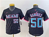 Youth Miami Marlins #50 Agustin Ramirez Black 2025 City Connect Limited Stitched Baseball Jersey,baseball caps,new era cap wholesale,wholesale hats
