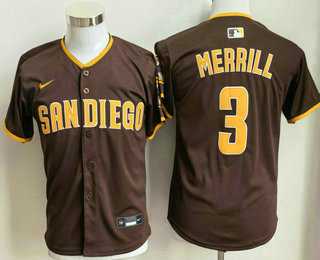Youth San Diego Padres #3 Jackson Merrill Brown Limited Jersey,We sell and wholesale Youth San Diego Padres #3 Jackson Merrill Brown Limited Jersey on line form chian!