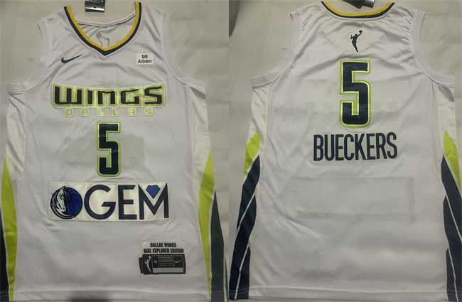Men's Dallas Wings #5 Paige Bueckers White 2025 Stitched Basketball Jersey,We sell and wholesale Men's Dallas Wings #5 Paige Bueckers White 2025 Stitched Basketball Jersey on line form chian!