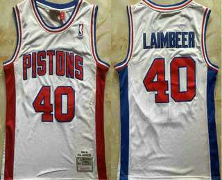 Men's Detroit Pistons #40 Bill Laimbeer White 1988-89 Stitched Jersey,We sell and wholesale Men's Detroit Pistons #40 Bill Laimbeer White 1988-89 Stitched Jersey on line form chian!