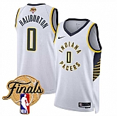 Men's Indiana Pacers #0 Tyrese Haliburton White 2025 Finals Association Edition Stitched Jersey Dzhi,baseball caps,new era cap wholesale,wholesale hats