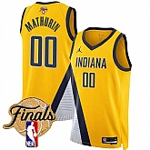 Men's Indiana Pacers #00 Bennedict Mathurin Yellow 2025 Finals Statement Edition Stitched Jersey Dzhi,baseball caps,new era cap wholesale,wholesale hats