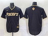 Men's Indiana Pacers Blank Black Gold 2025 Finals Vapor Stitched Baseball Jersey,baseball caps,new era cap wholesale,wholesale hats