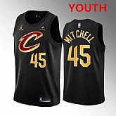 Youth Cleveland Cavaliers #45 Donovan Mitchell Black Stitched Jersey Dzhi,baseball caps,new era cap wholesale,wholesale hats