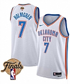 Men's Oklahoma City Thunder #7 Chet Holmgren White 2025 Finals Association Edition Stitched Jersey Dzhi,baseball caps,new era cap wholesale,wholesale hats