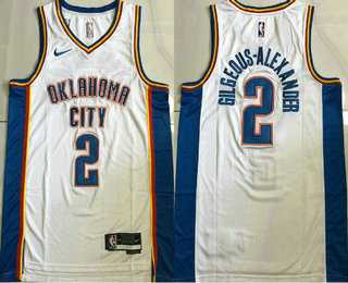 Men's Oklahoma City Thunder #2 Shai Gilgeous-Alexander White Icon Sponsor AU Jersey,We sell and wholesale Men's Oklahoma City Thunder #2 Shai Gilgeous-Alexander White Icon Sponsor AU Jersey on line form chian!