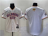 Men's Oklahoma City Thunder Blank White 2025 Finals Vapor Stitched Baseball Jersey,baseball caps,new era cap wholesale,wholesale hats