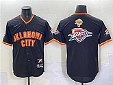 Men's Oklahoma City Thunder Team Big Logo Black 2025 Finals Vapor Stitched Baseball Jersey,baseball caps,new era cap wholesale,wholesale hats