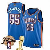 Men's Oklahoma City Thunder #55 Isaiah Hartenstein Blue 2025 Finals Patch And Finals Champions Patch Icon Edition Stitched Jersey Dzhi,baseball caps,new era cap wholesale,wholesale hats