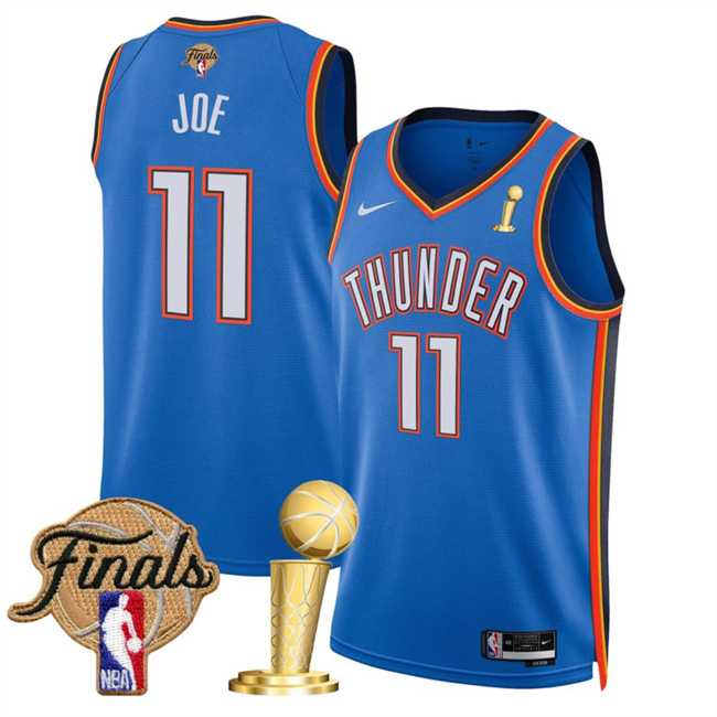 Men's Oklahoma City Thunder #11 Isaiah Joe Blue 2025 Finals Patch And Finals Champions Patch Icon Edition Stitched Jersey Dzhi,We sell and wholesale Men's Oklahoma City Thunder #11 Isaiah Joe Blue 2025 Finals Patch And Finals Champions Patch Icon Edition Stitched Jersey Dzhi on line form chian!