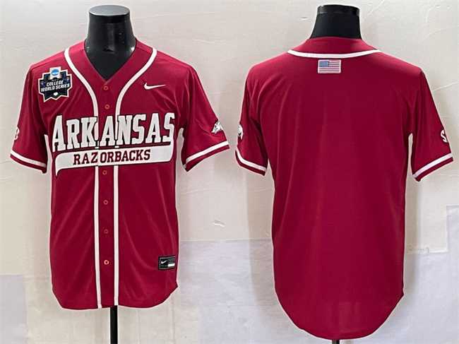 Men's Arkansas Razorbacks Blank Cardinal 2025 World Series & SEC Patch Stitched Jersey,We sell and wholesale Men's Arkansas Razorbacks Blank Cardinal 2025 World Series & SEC Patch Stitched Jersey on line form chian!