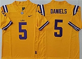 Men's LSU Tigers #5 Jayden Daniels Yellow F.U.S.E. Stitched Jersey,baseball caps,new era cap wholesale,wholesale hats