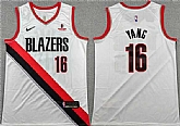 Men's Portland Trail Blazers #16 Yang Hansen White Association Edition Stitched Basketball Jersey,baseball caps,new era cap wholesale,wholesale hats