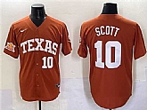 Men's Texas Longhorns #10 Mia Scott Orange 2025 Softball National Champions & SEC Patch Stitched Jersey,baseball caps,new era cap wholesale,wholesale hats