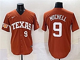 Men's Texas Longhorns #9 Joley Mitchell Orange 2025 Softball National Champions & SEC Patch Stitched Jersey,baseball caps,new era cap wholesale,wholesale hats