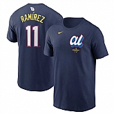 Men's American League #11 Jose Ramirez Navy 2025 All-Star Edition Name & Number T-Shirt,baseball caps,new era cap wholesale,wholesale hats