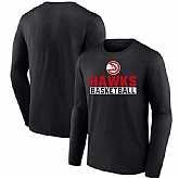 Men's Atlanta Hawks Black Let's Go Long Sleeve T-Shirt,baseball caps,new era cap wholesale,wholesale hats
