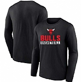 Men's Chicago Bulls Black Let's Go Long Sleeve T-Shirt,baseball caps,new era cap wholesale,wholesale hats