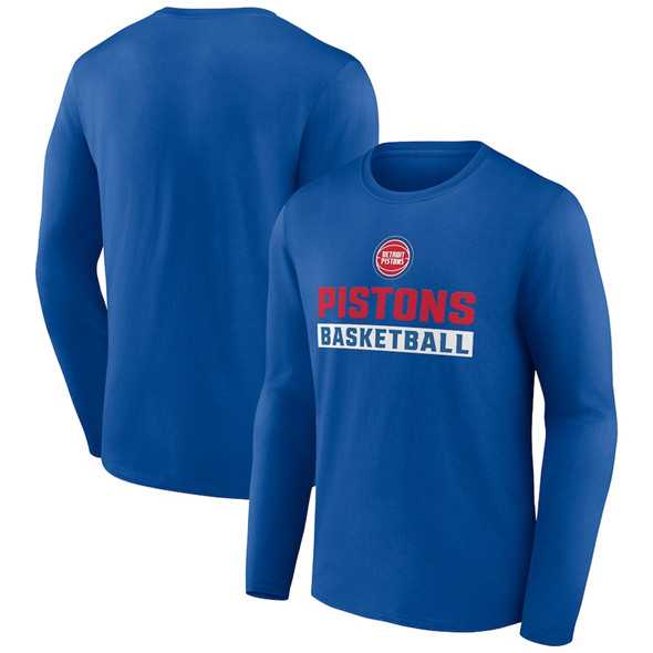 Men's Detroit Pistons Royal Let's Go Long Sleeve T-Shirt,We sell and wholesale Men's Detroit Pistons Royal Let's Go Long Sleeve T-Shirt on line form chian!