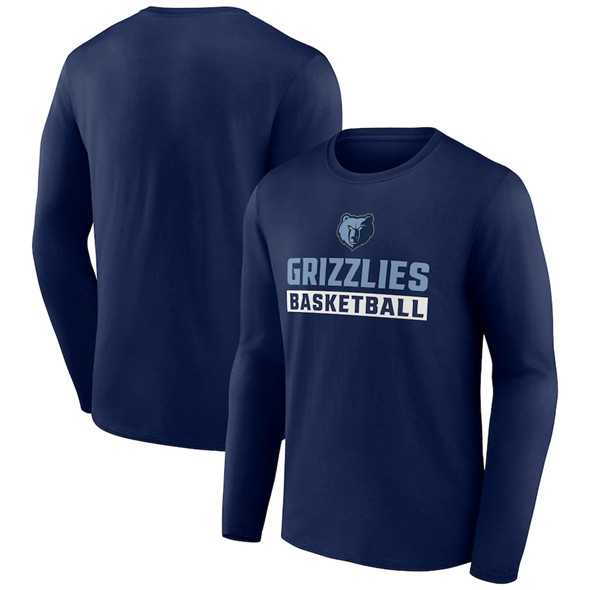 Men's Memphis Grizzlies Navy Let's Go Long Sleeve T-Shirt,We sell and wholesale Men's Memphis Grizzlies Navy Let's Go Long Sleeve T-Shirt on line form chian!